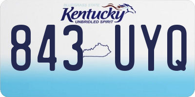 KY license plate 843UYQ