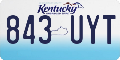 KY license plate 843UYT