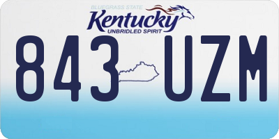 KY license plate 843UZM