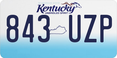 KY license plate 843UZP