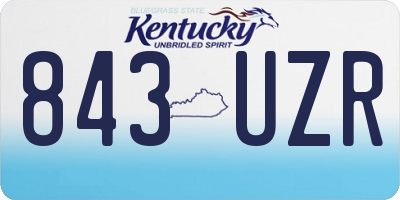 KY license plate 843UZR