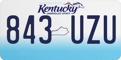KY license plate 843UZU