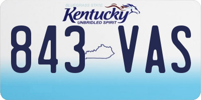 KY license plate 843VAS