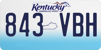 KY license plate 843VBH