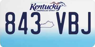 KY license plate 843VBJ