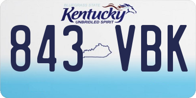 KY license plate 843VBK