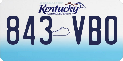 KY license plate 843VBO