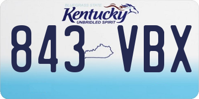 KY license plate 843VBX