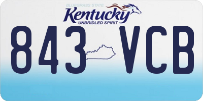 KY license plate 843VCB