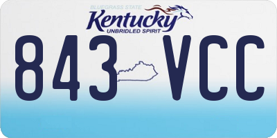 KY license plate 843VCC