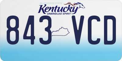 KY license plate 843VCD