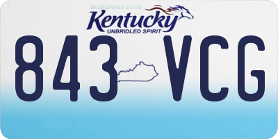 KY license plate 843VCG