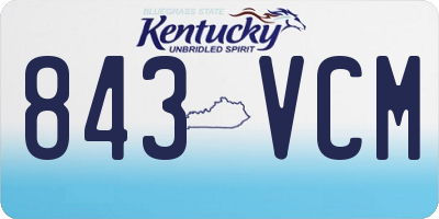 KY license plate 843VCM
