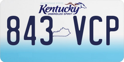 KY license plate 843VCP
