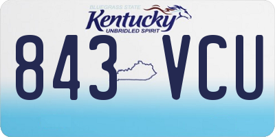 KY license plate 843VCU