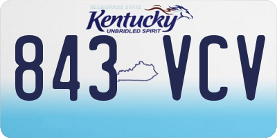 KY license plate 843VCV