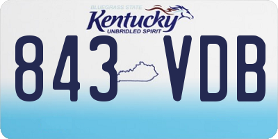 KY license plate 843VDB