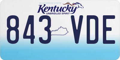KY license plate 843VDE