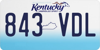 KY license plate 843VDL