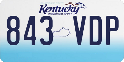 KY license plate 843VDP