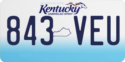 KY license plate 843VEU