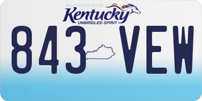 KY license plate 843VEW