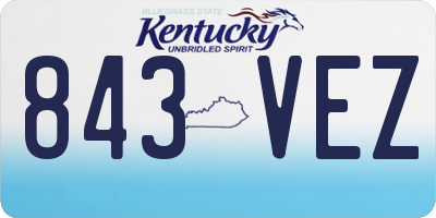 KY license plate 843VEZ