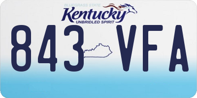 KY license plate 843VFA