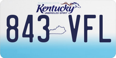KY license plate 843VFL