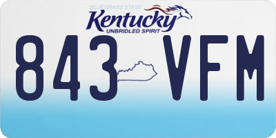 KY license plate 843VFM