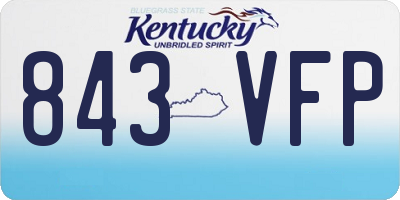 KY license plate 843VFP