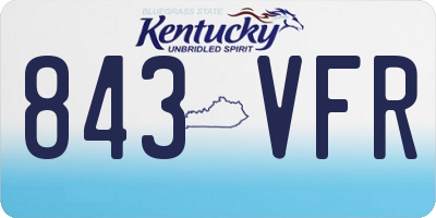 KY license plate 843VFR