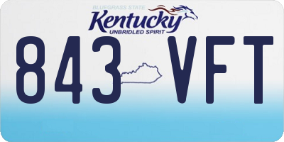 KY license plate 843VFT