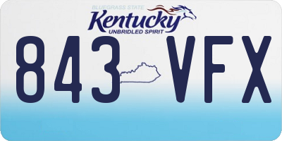 KY license plate 843VFX