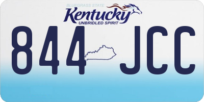 KY license plate 844JCC