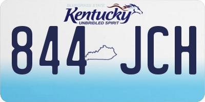KY license plate 844JCH