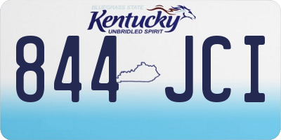 KY license plate 844JCI