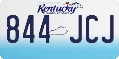 KY license plate 844JCJ