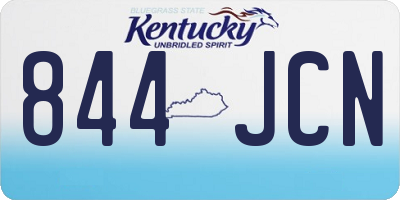 KY license plate 844JCN