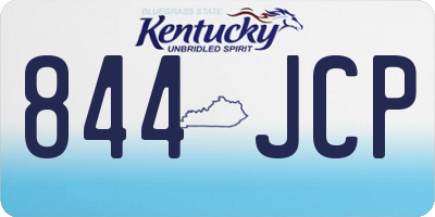 KY license plate 844JCP