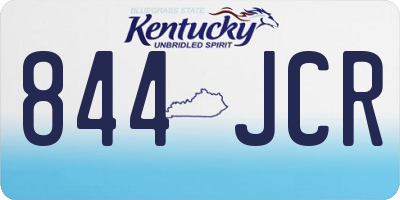KY license plate 844JCR