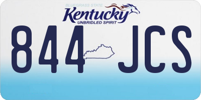 KY license plate 844JCS