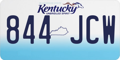 KY license plate 844JCW
