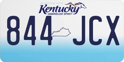 KY license plate 844JCX
