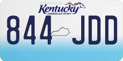 KY license plate 844JDD