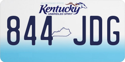 KY license plate 844JDG