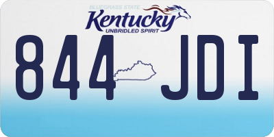 KY license plate 844JDI