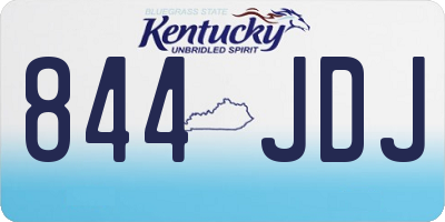 KY license plate 844JDJ