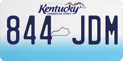 KY license plate 844JDM