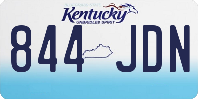 KY license plate 844JDN